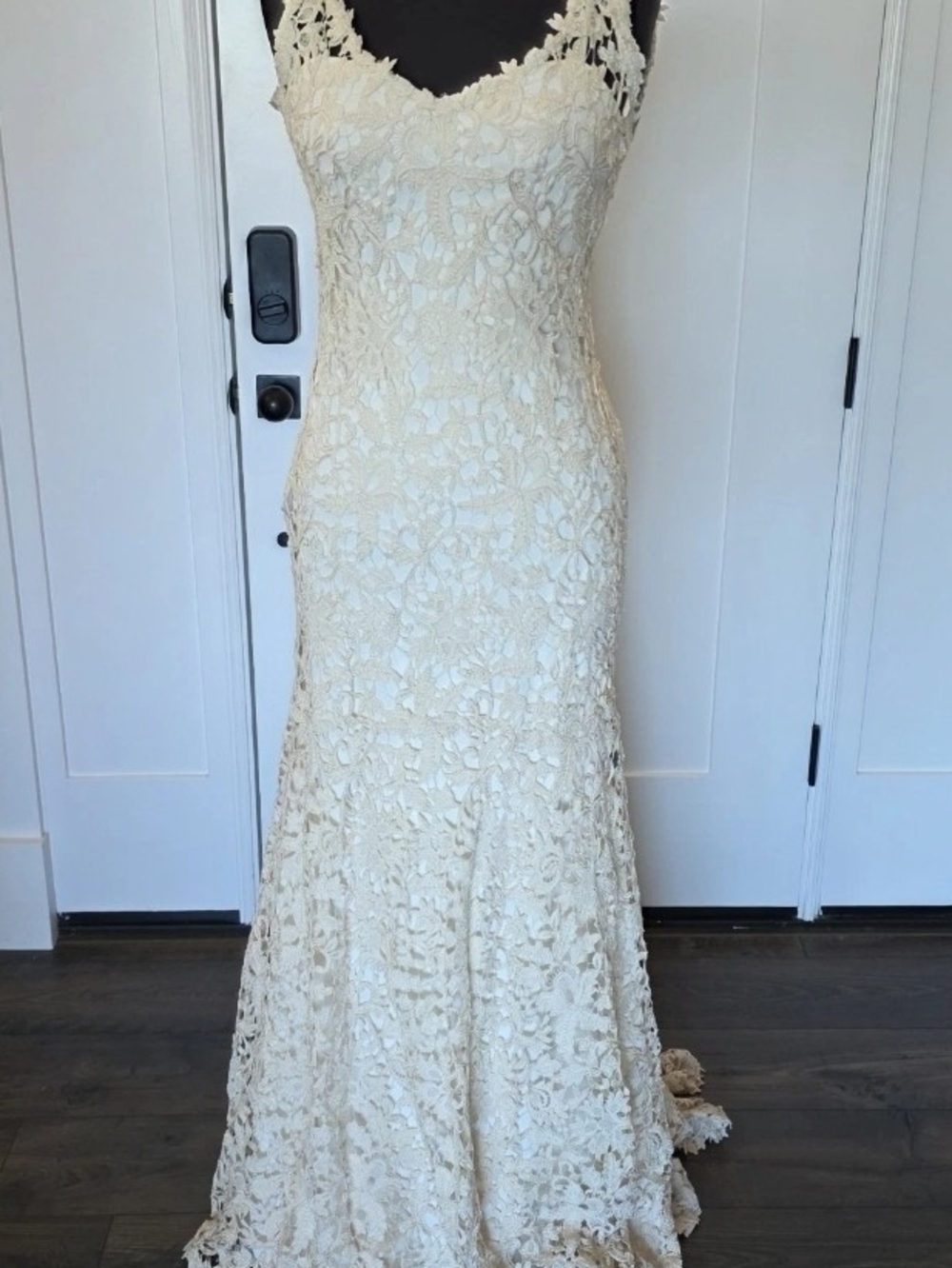 Martina Liana Ml740 Lace Fit-and-Flare Wedding Dress in Cream Size 10 Nwt
